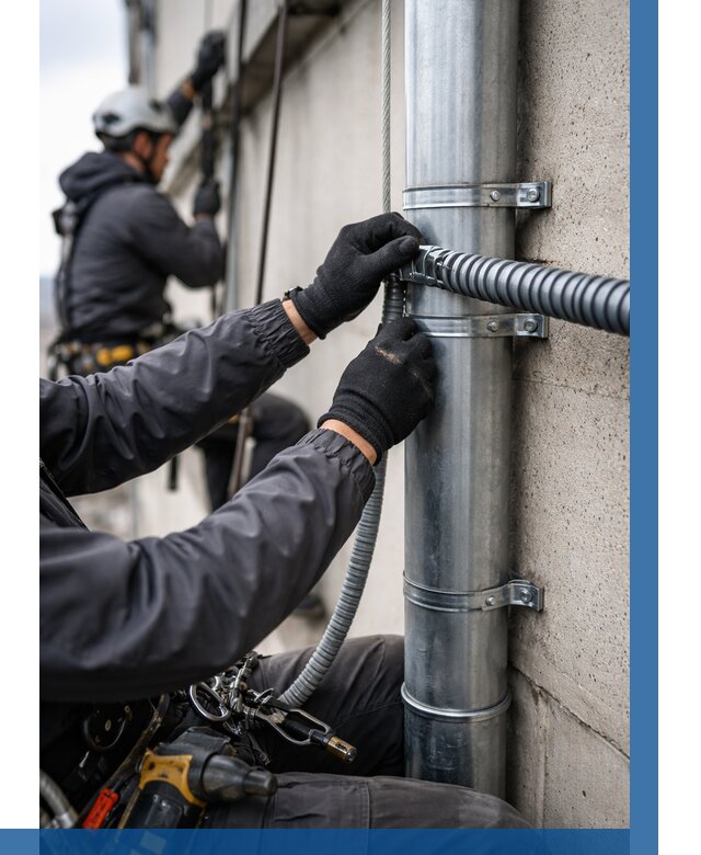 Монтаж гофры для кабеля в Магадане от 307 р. | ВЫСОТНИК-Мгд