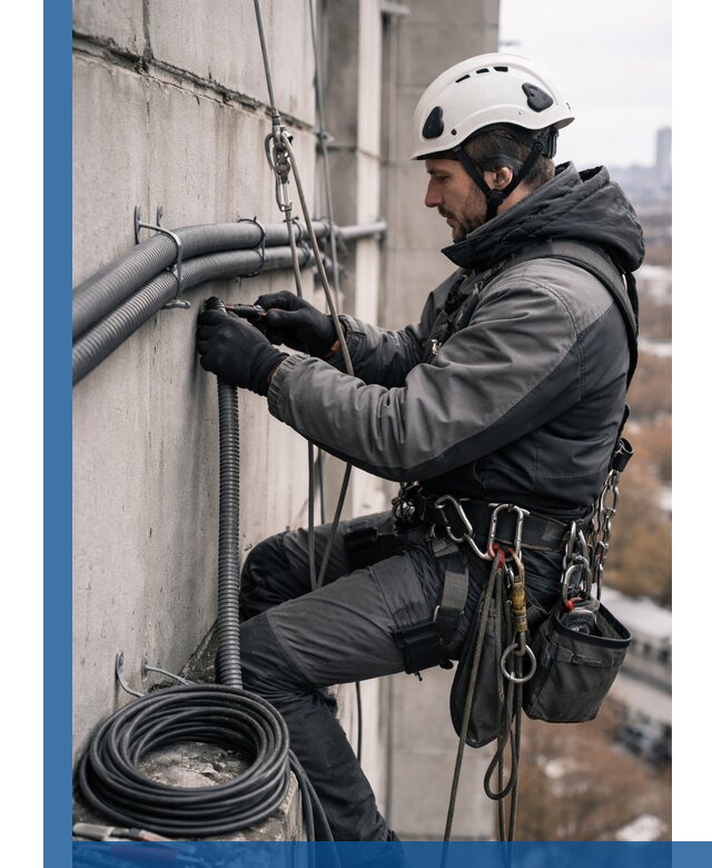 Профессиональный монтаж гофры для кабеля в Магадане с гарантией