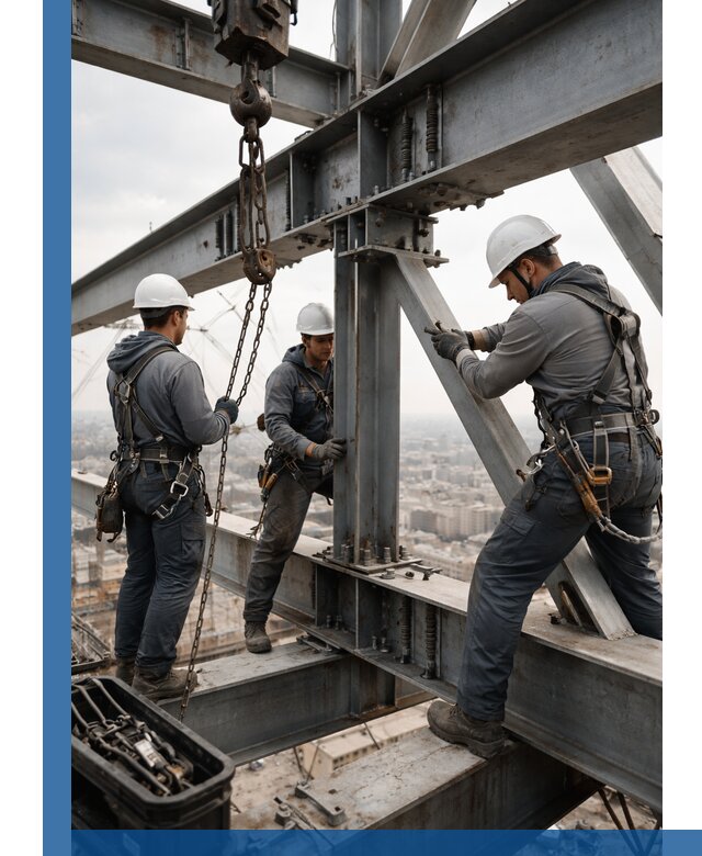 Профессиональный монтаж металлоконструкций на высоте в Магадане