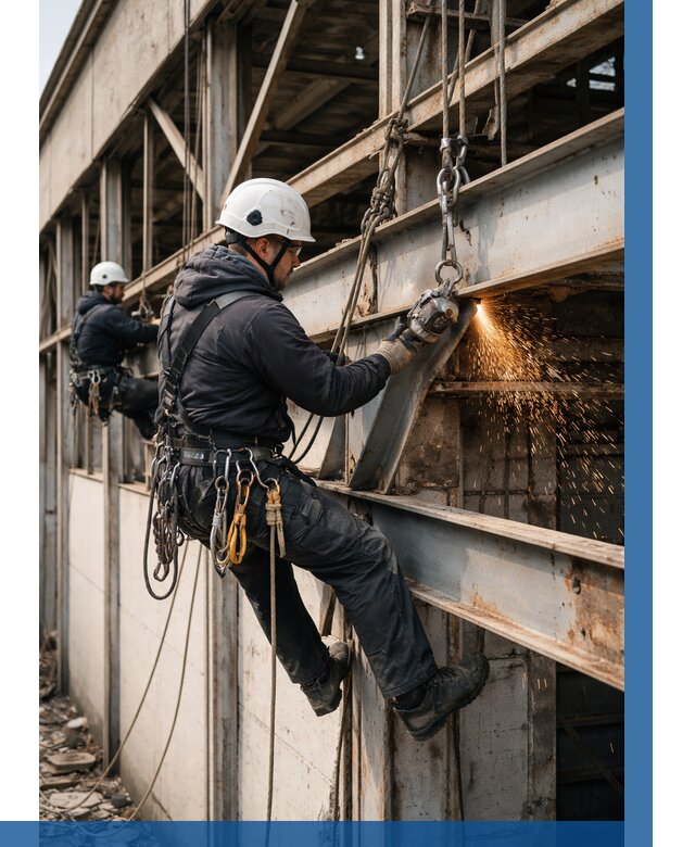 Демонтаж металлоконструкций на высоте в Магадане от 6645р. |ВЫСОТНИК-Мгд