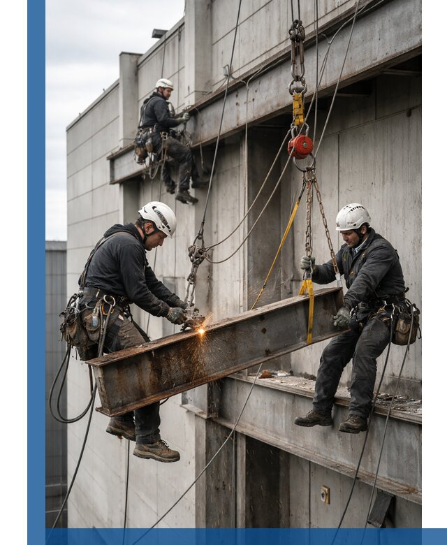 Демонтаж металлоконструкций на высоте в Магадане под ключ