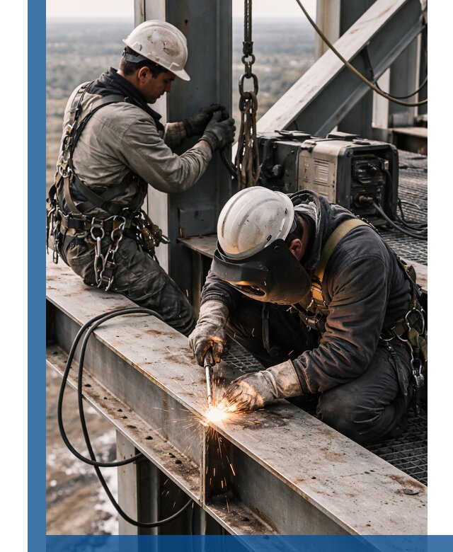 Высотные сварочные работы в Магадане для промышленных объектов