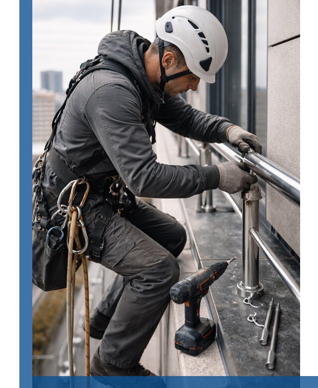 Монтаж ограждений на высоте в Магадане для зданий и конструкций