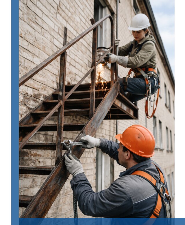 Ремонт и восстановление пожарных лестниц с выездом в Магадане