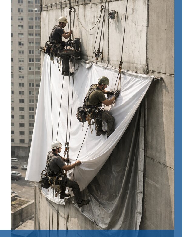 Замена баннерного полотна в Магадане от 6645 р. | ВЫСОТНИК-Мгд—заказать