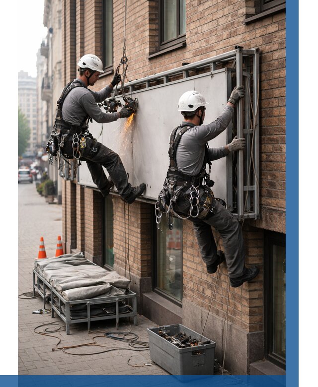 Демонтаж рекламной вывески в Магадане от 6645 р. | ВЫСОТНИК-Мгд