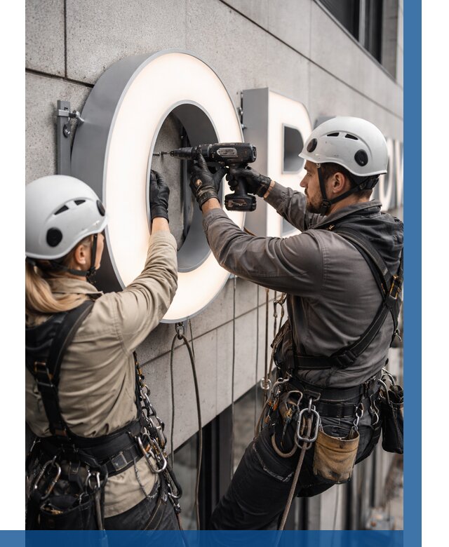 Монтаж световых букв в Магадане от 3067 р. под ключ ВЫСОТНИК-Мгд