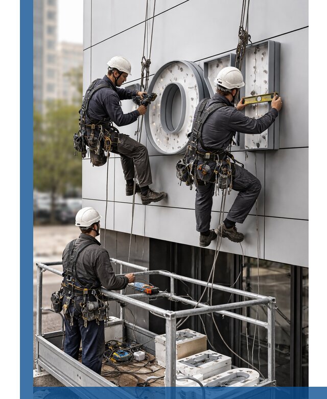 Профессиональный монтаж световых букв в Магадане под ключ