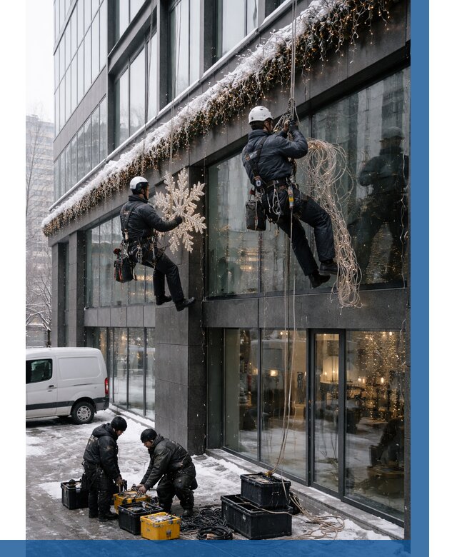 Демонтаж новогоднего оформления в Магадане от 5623 р. | ВЫСОТНИК-Мгд