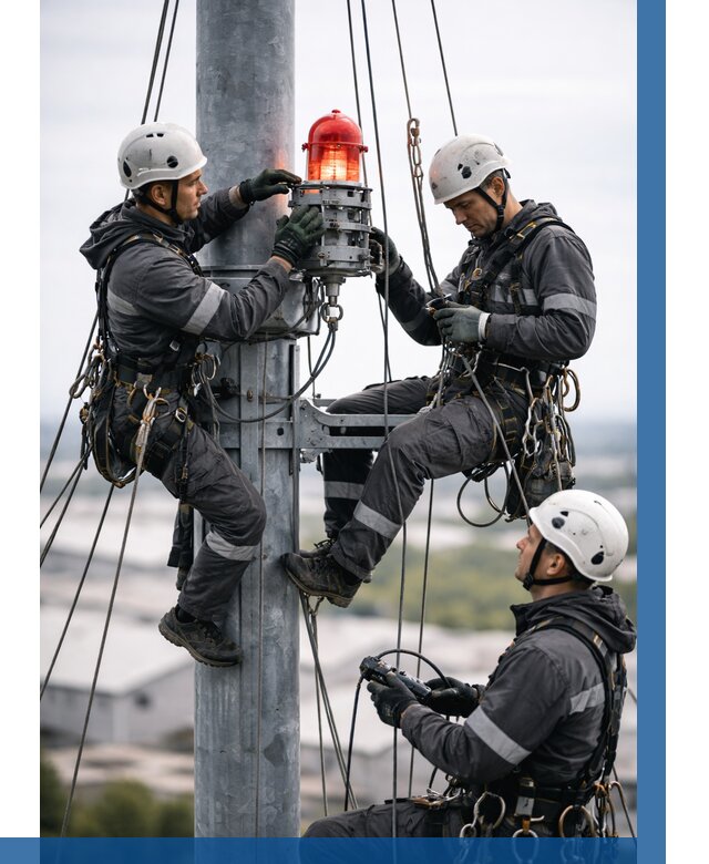 Монтаж заградительных огней в Магадане от 8690 р. | ВЫСОТНИК-Мгд