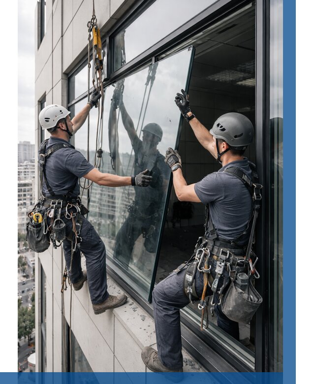 Замена стеклопакетов на высоте в Магадане от 5623 р. | ВЫСОТНИК-Мгд