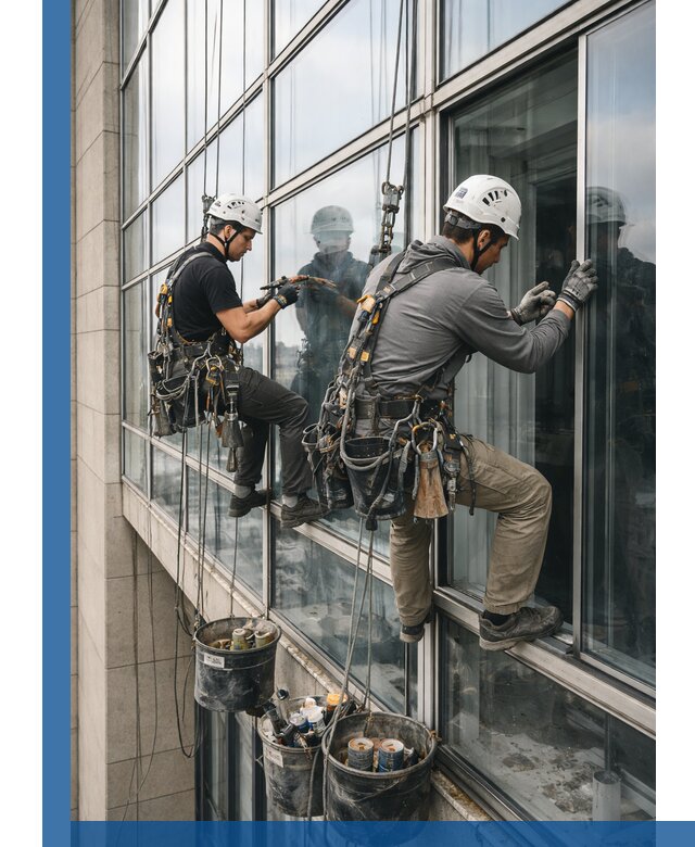 Ремонт витражных конструкций и фасадного остекления в Магадане