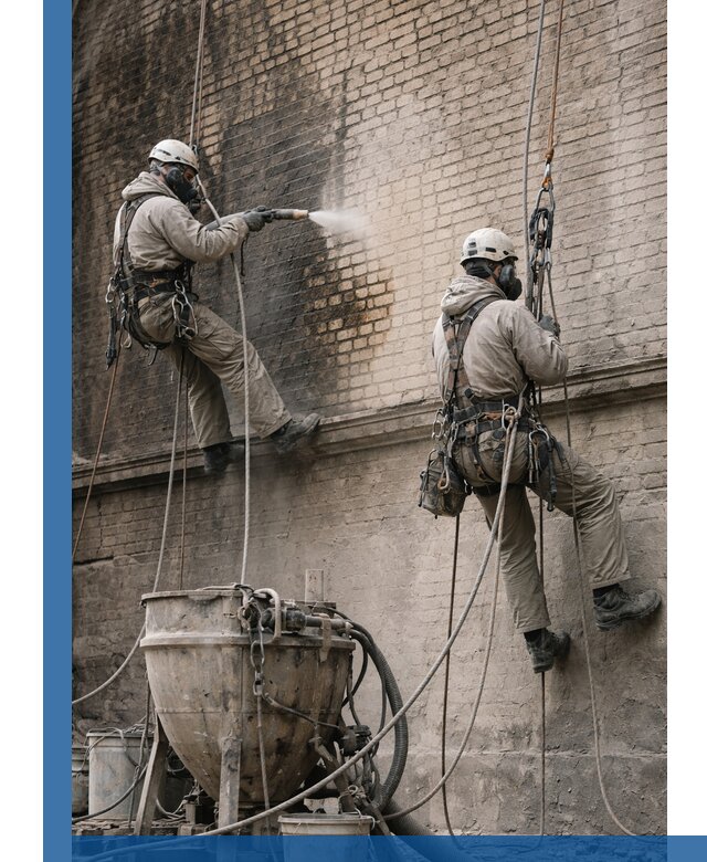 Пескоструйная очистка фасадов в Магадане профессионально