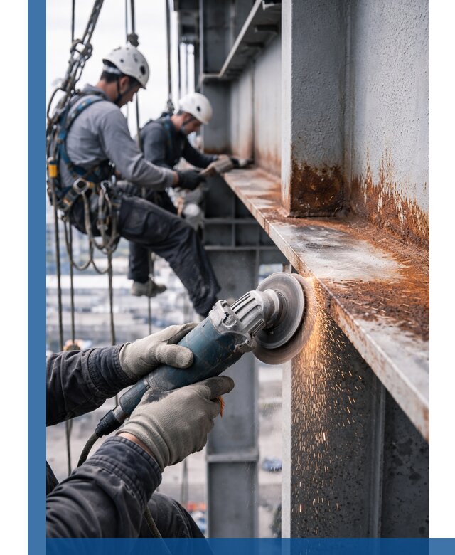 Зачистка металла от ржавчины и подготовка поверхностей в Магадане