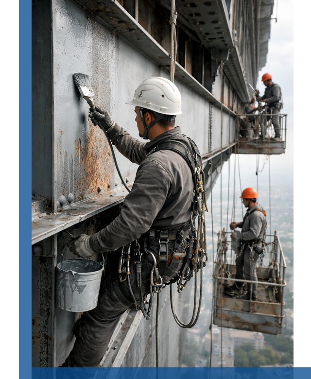 Покраска металлоконструкций на высоте в Магадане профессионально