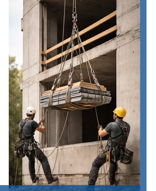 Подъем материала на этаж веревками в Магадане от 1533 р. | ВЫСОТНИК-Мгд