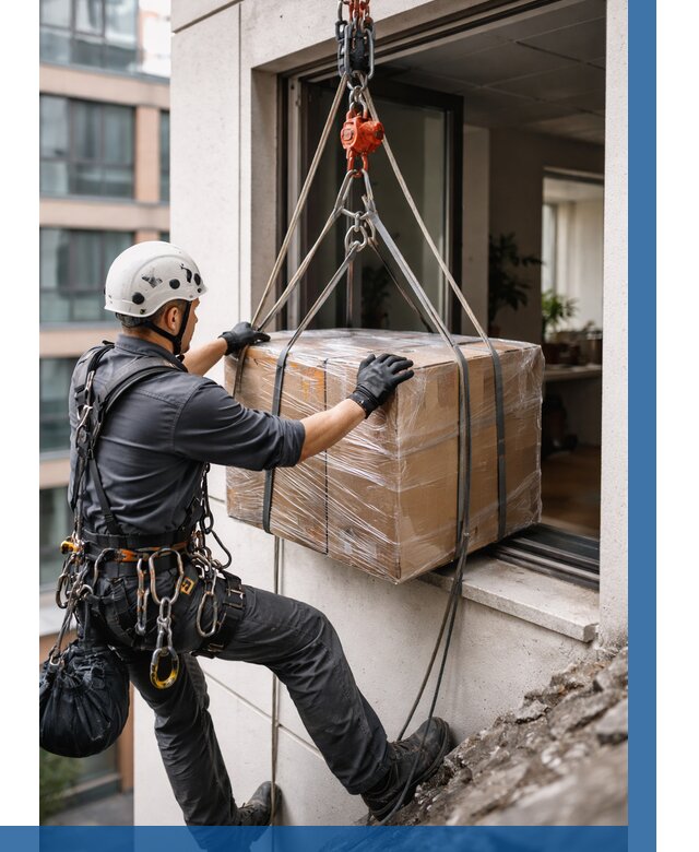 Подъем груза через окно в Магадане от 4600 р. | ВЫСОТНИК-Мгд