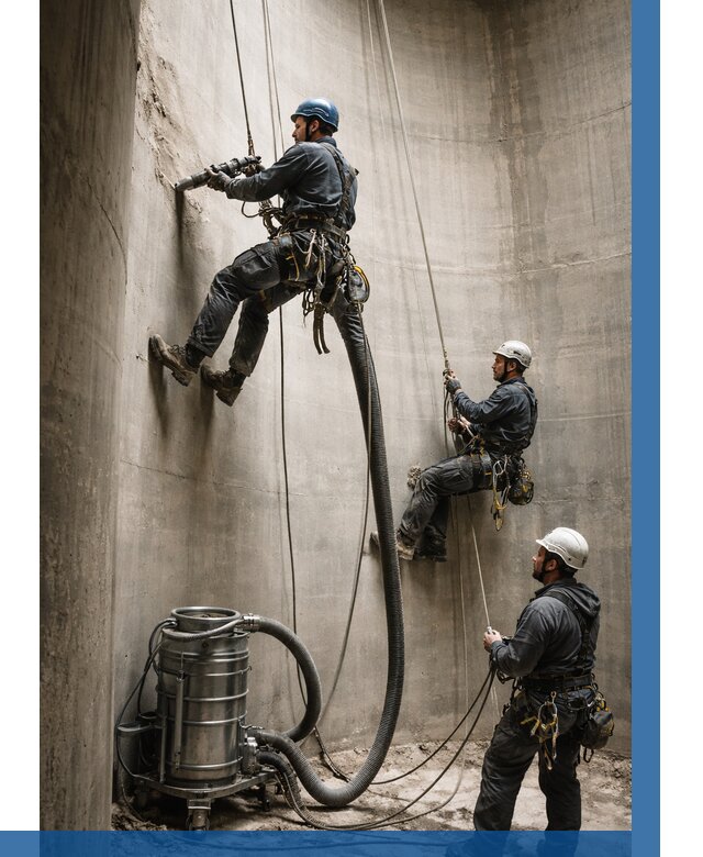 Зачистка силосов в Магадане от 4600 р. Договор и смета ВЫСОТНИК-Мгд