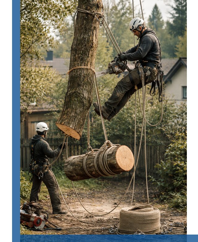 Валка деревьев частями в Магадане, безопасно и аккуратно