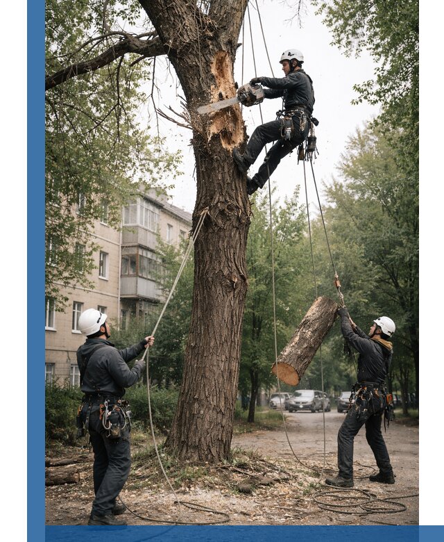 Срочное удаление аварийных деревьев в Магадане с гарантией безопасности