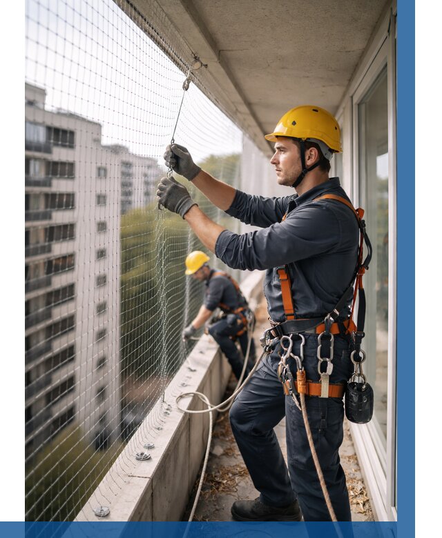 Монтаж сетки от птиц в Магадане от 4600 р. | ВЫСОТНИК-Мгд