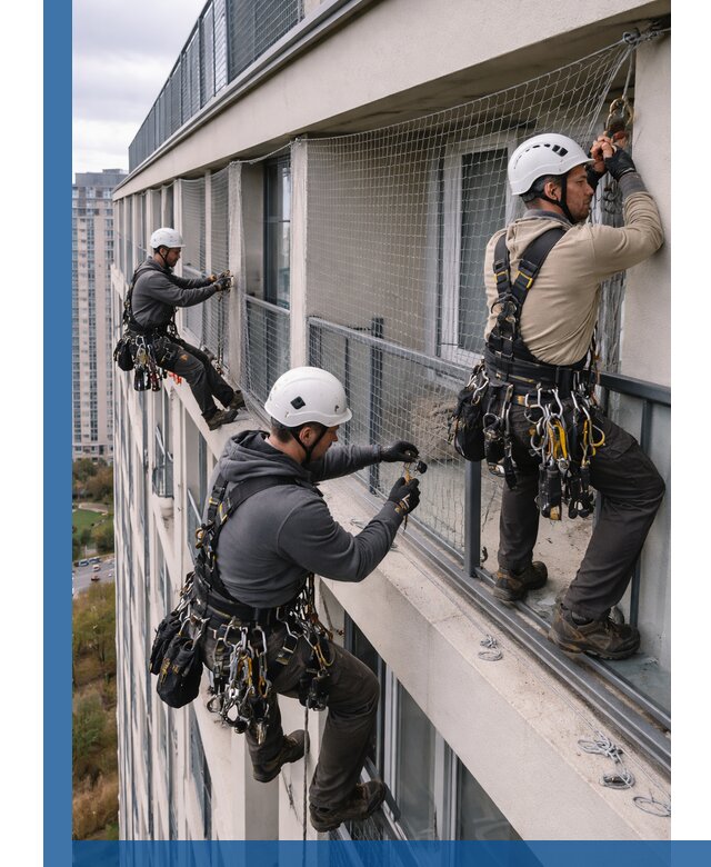 Профессиональный монтаж защитной сетки от птиц в Магадане